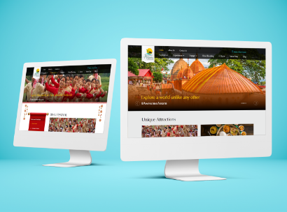A stylized product page interface.